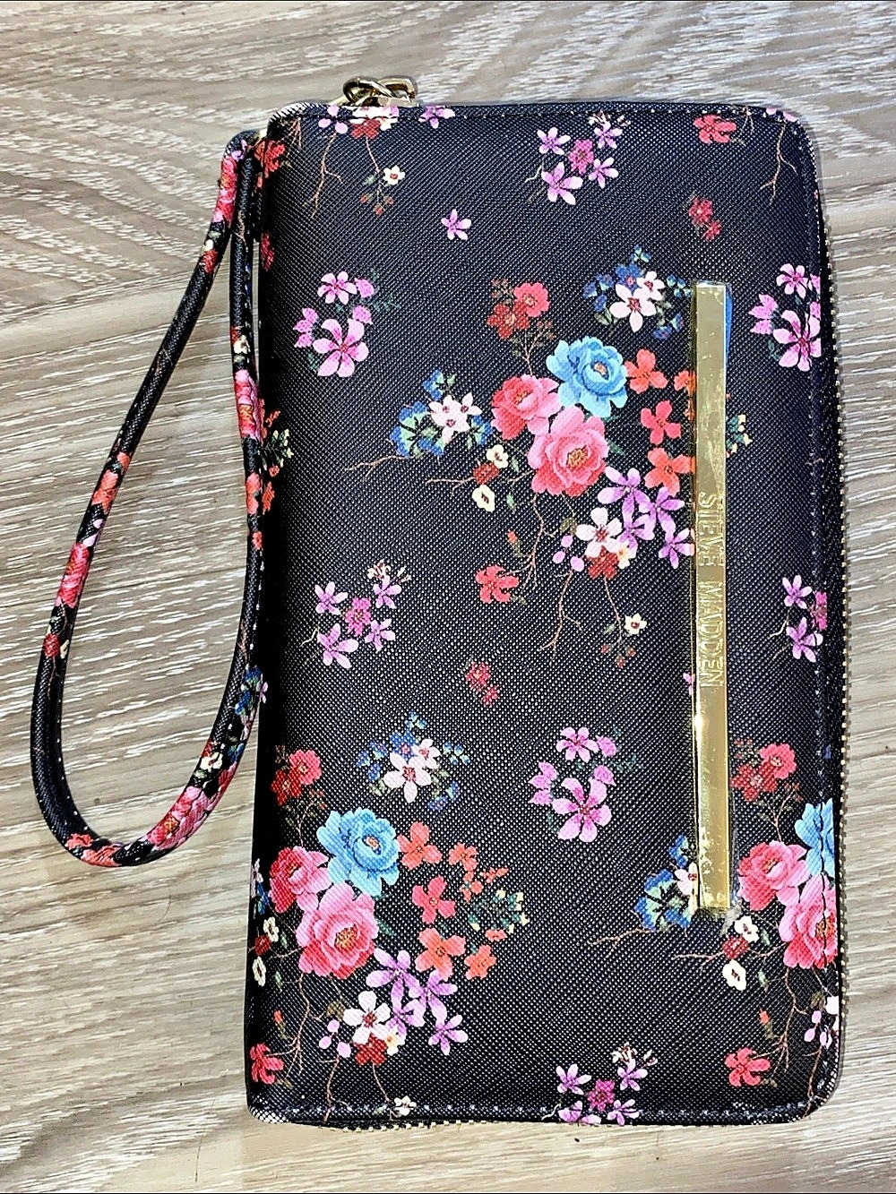 Steve Madden Betsey Johnson Floral Zip-Around Wristlet Wallet